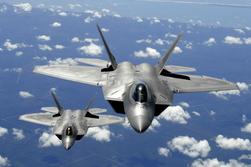 motion, no people, on the move, sky, F22, day, aircraft, mode of transportation, plane, transportation, air force, mid-air, fighter plane, stealth, army