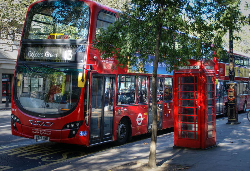 city, unitedkingdom, the city, red, England, 4K, panorama, London, street, photo, red bus, telephone, photography, architecture, view, UK, telephone booth