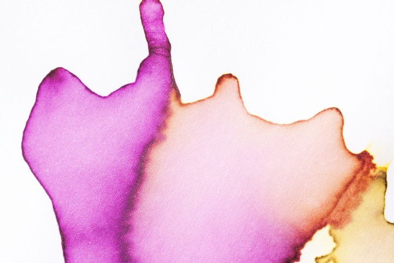 violet, image, 4K, fruit, watercolor, macro, white background, close-up, food, indoors, multi colored, backgrounds, wet, tusche indian ink, pink color