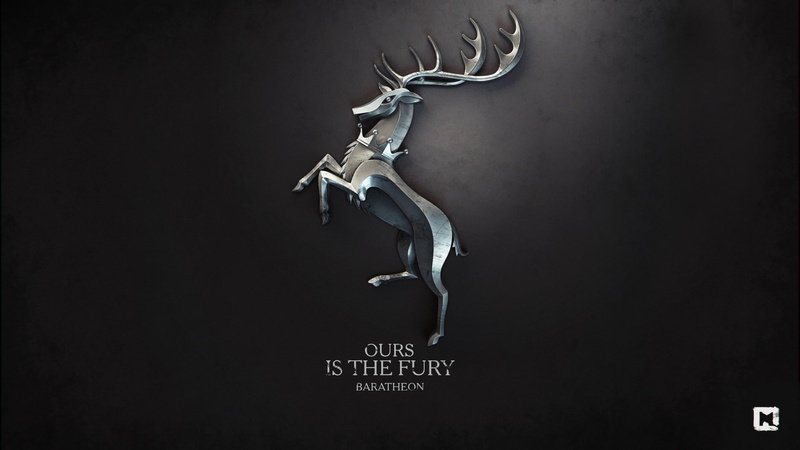 deer, Game of thrones, book, Baratheon, motto, 1080P, horns, A Song of Ice and Fire, coat of arms, the series, crown, Ours is the fury