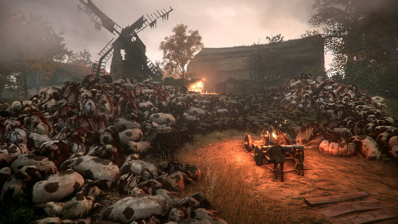 children, A Plague Tale Innocence, video game art, cow, video game characters, fire, 1080P, rats, Asobo Studio, screen shot
