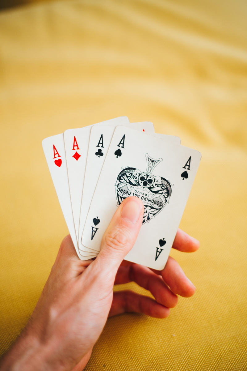 close-up, cards, playing cards, finger, card game, opportunity, chance, kinds, ace, luck, poker - card game, four, holding, one person, spade, leisure activity