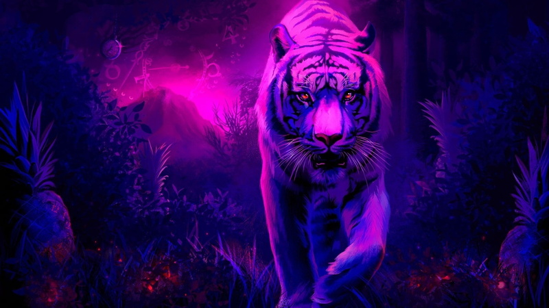 large, mammal, tiger, vertebrate, water, time, looking at camera, aggression, motion, horror, animal wildlife, fish tank, animal, nature, marine, 1080P