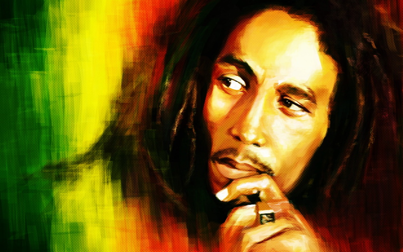 portrait, bob, artist, marley, 2K, painting, men, male