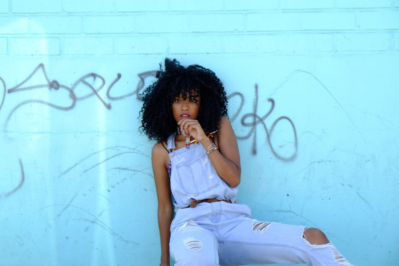 californium, youth Culture, fashionable, beautiful People, fashion Model, downtown, mixed Race Person, beautiful, woman, denim, natural hair, happiness