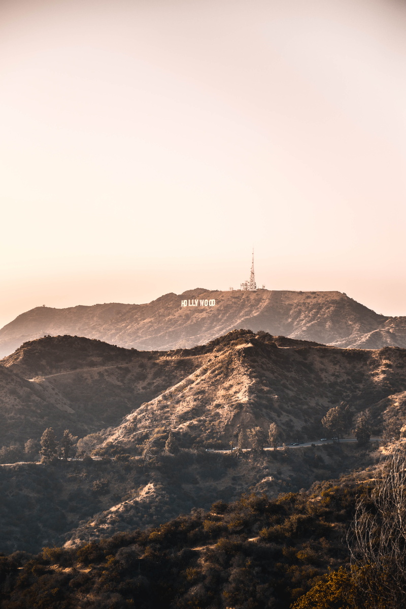 travel, environment, vintage, californium, no people, hollywood sign, mountain range, tranquility, scenics - nature, landscape, desert, tranquil scene