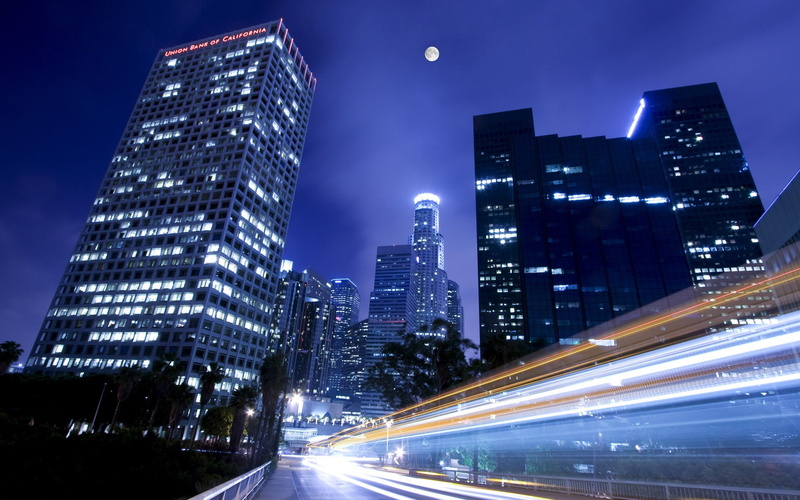 buildings, hd, timelapse, angeles, night, 1080P, los, la, cityscape, skyscrapers