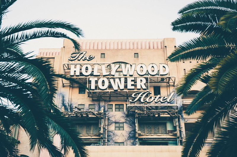 low angle view, angeles, architecture, clear sky, tower, los angeles, city, text, tropical climate, famous Place, day, sky, travel, tree, California, travel Destinations