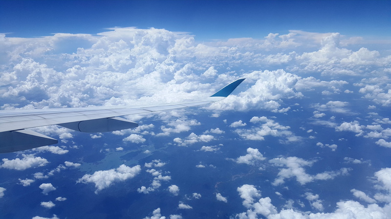 blue, no People, high Angle View, flying, scenics, stratosphere, window, cloud - Sky, travel, day, high Up, mid-air, backgrounds, nature, air Vehicle, Plane