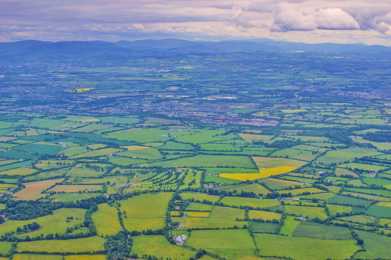 nature, Farms, Fields, overlook, summer, near, hill, patchwork landscape, idyllic, rural Scene, tree, land, no people, field, cultivated land, mountain