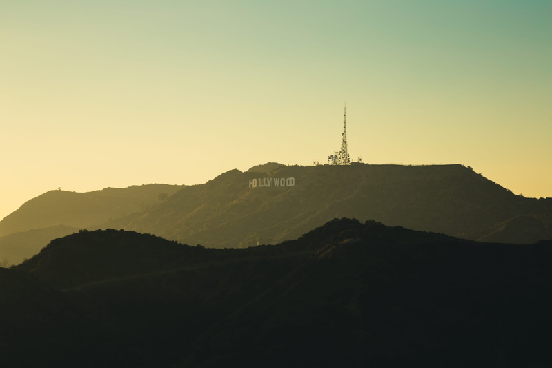 5K, copy space, peak, hollywood, beauty in nature, sign, clear sky, california, architecture, turquoise, non-urban scene, travel destinations, spire, daytime