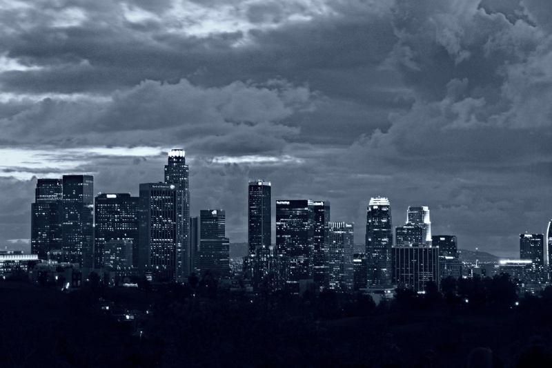 view, landmark, photography, black and white, modern, america, built structure, landscape, city, la, los angeles, grayscale, white, dark, downtown, scenic
