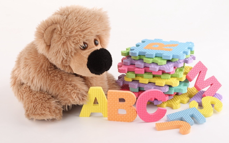 domestic animals, indoors, mat, teddy Bear, animal themes, multi colored, one animal, fun, lot, animal, development, studio Shot, bear, toys, close-up