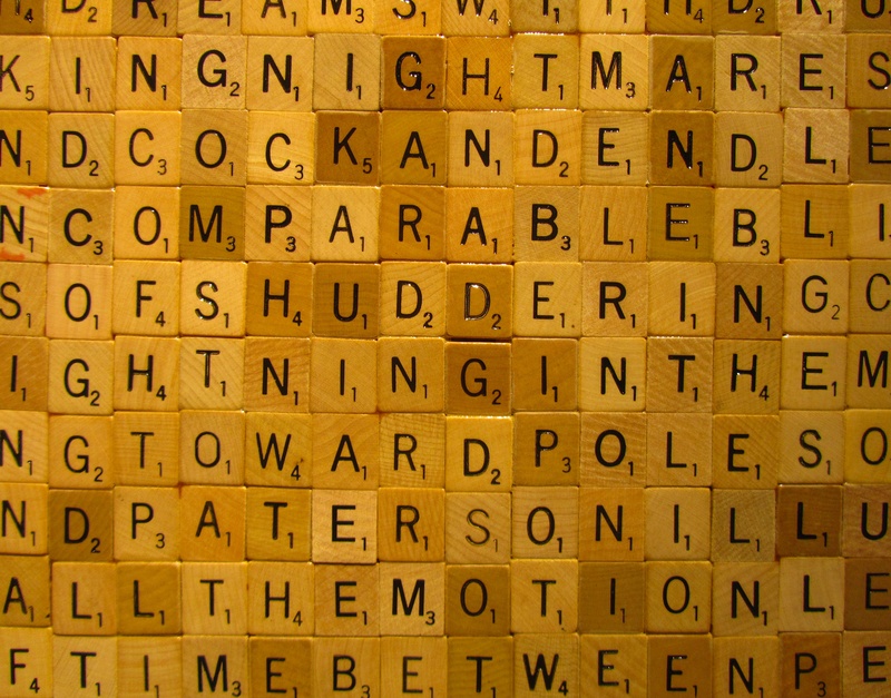 words, scrabble tiles, no people, pattern, yellow, wood - material, backgrounds, game, indoors, full frame, in a row, close-up, letter, abundance, repetition