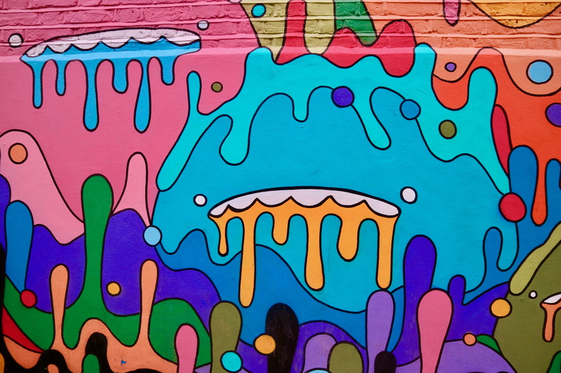 camdentown, drip, london, graffiti, abstract, illustration, urban, wallart, blue, street, decoration, color, wall, surface, colour, 2K, wall art, art