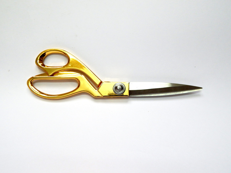 Tool, still life, Scissors, luxury, close-up, indoors, tailoring, no people, silver colored, studio shot, cutout, creativity, yellow, 4K, white, gold