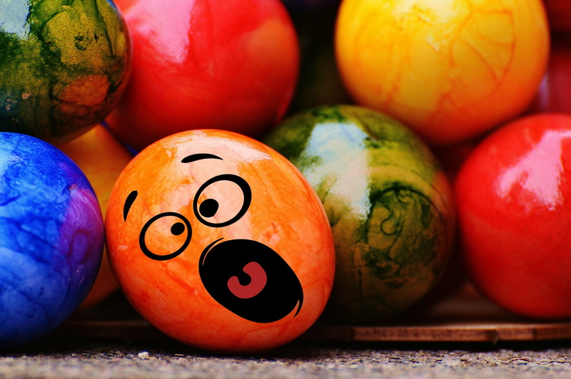 focus on foreground, funny, color, group of objects, creativity, variation, easter, table, fun, food, fruit, happy easter, still life, smiley, pile, vegetable