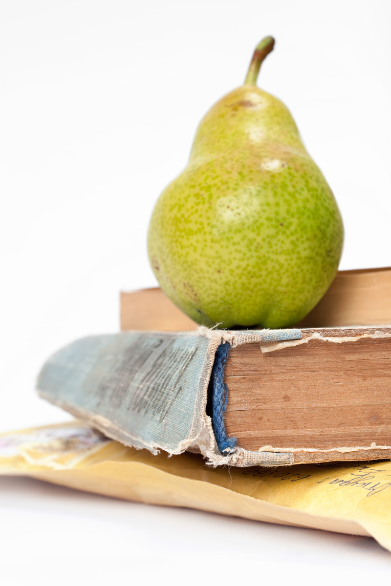 elementary, primary, cut out, small group of objects, lesson, green color, concept, focus on foreground, fruit, studio shot, apple - fruit, healthy eating