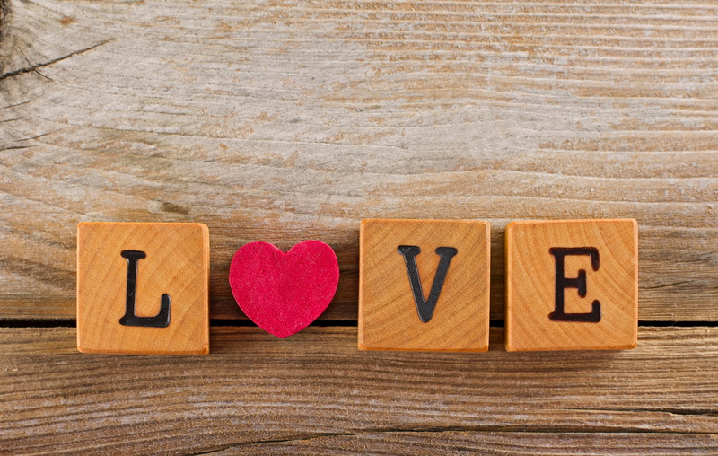 2K, Love, 4K, Love heart, Wooden letters