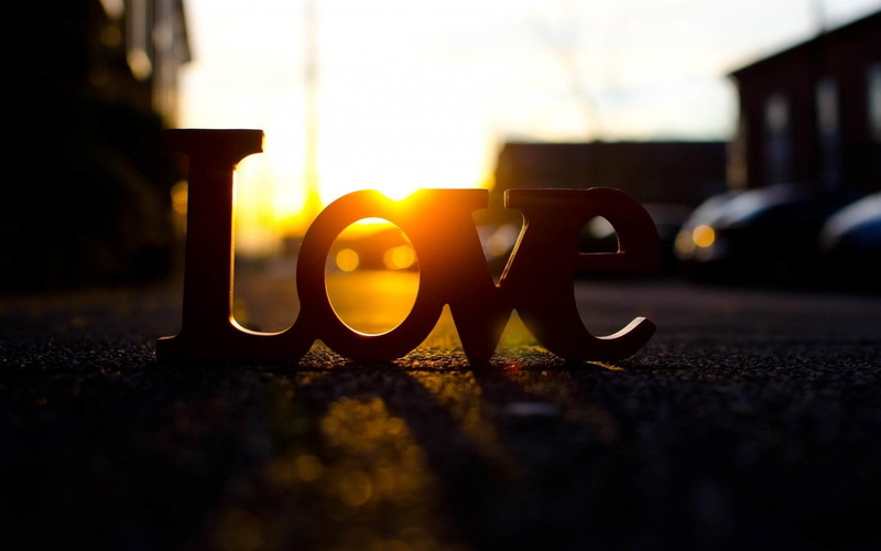street, sunset, wooden, letter, freestanding, 720P, love, letters, black