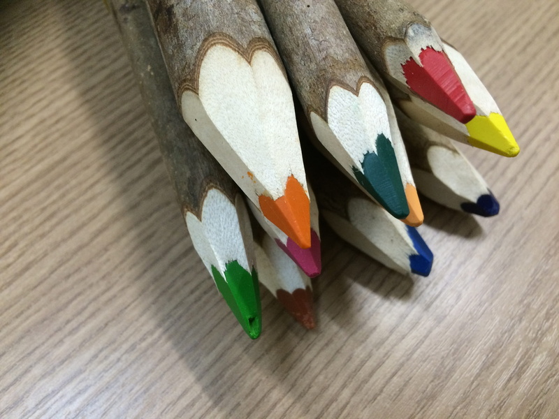 Education, craft, drawing, School, table, high angle view, still life, children, color, Student, pencils, write, surface, wood - material, sharpened, Wood
