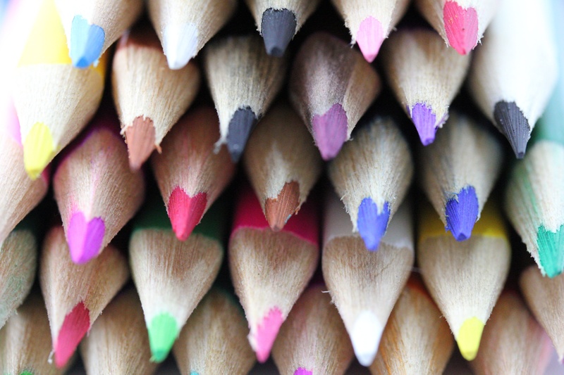 group of objects, art and craft equipment, colors, art, close-up, full frame, pencils, preschool, education, side by side, background, write, coloured