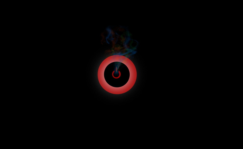 eye, nature, Button, power button, illuminated, 1080P, red, no people, black background, Aero, multi colored, shape, geometric shape, studio shot