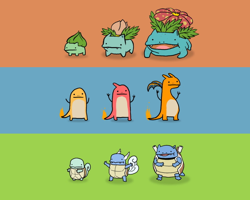 Bulbasaur, Charizard, video games, Charmeleon, Ivysaur, Squirtle, Venusaur, 720P, anime, Pokémon, Charmander