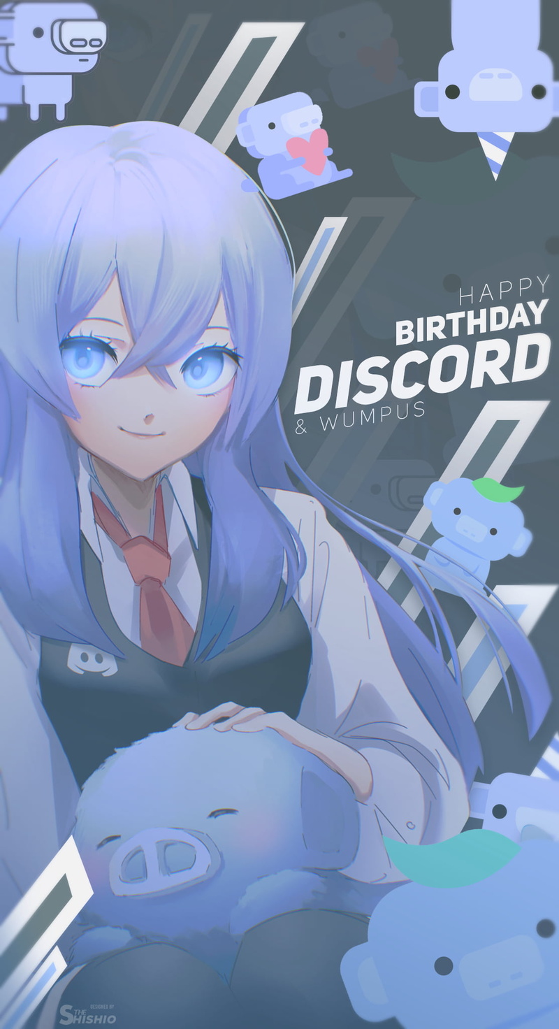 blue, white, Discord, 1080P, black, shapes