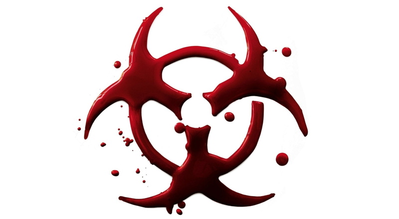 1080P, blood, Later, red, white background, biohazard, fear, water, splattered, ink, abstract, Fanart, art and craft, drop, logo, Movies, creativity, splashing