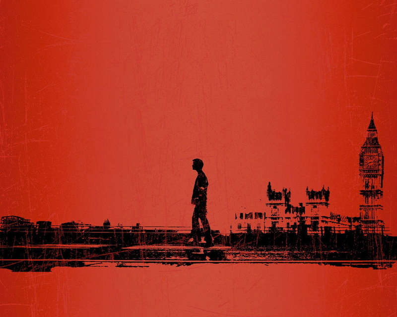 nature, silhouette, sunset, standing, city, orange color, real people, government, full length, Movie, lifestyles, architecture, sky, 28 Days Later, built structure