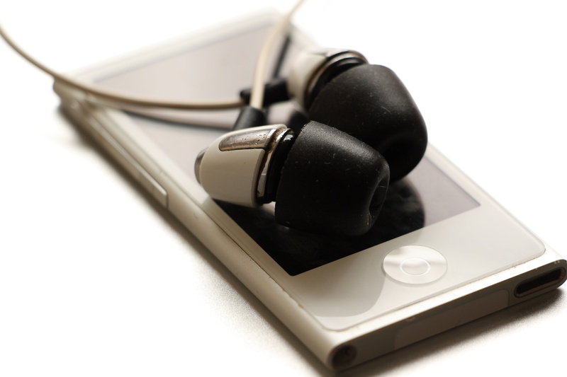 in-ear headphones, data, electrical equipment, close-up, in-ears, connection, touch, black, internet, listen, listening, earphones, music, headset, technology