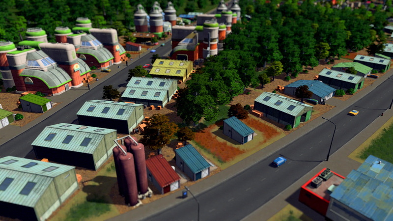 street, residential district, aerial view, mode of transportation, outdoors, color, 1080P, tree, day, built structure, roof, building exterior, assorted
