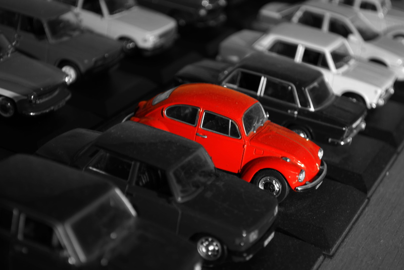 land vehicle, selective color, motorsport, traffic, beetle, racecar, close-up, tire, cars, toy, 4K, car, toy car, industry, mode of transportation, red