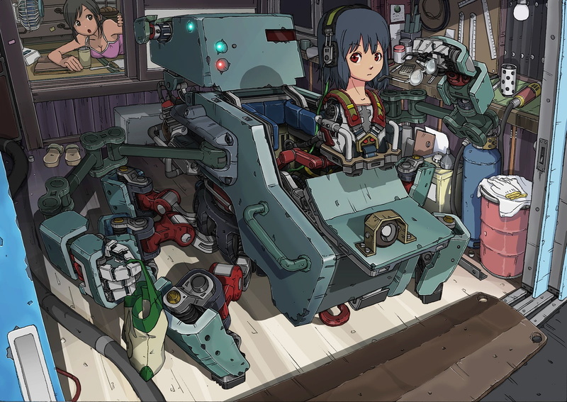 art and craft, collection, machinery, variation, 720P, representation, circuit board, no people, industry, anime, male likeness, assorted, high angle view