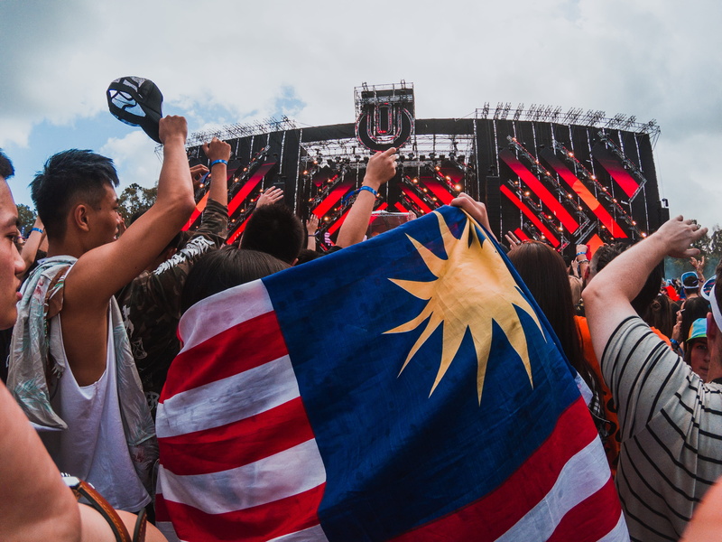 cloud - sky, day, music, country, emotion, gemilang, sky, ultra, flag, large group of people, celebration, us, 4K, women, patriotism, crowd, person, jalur