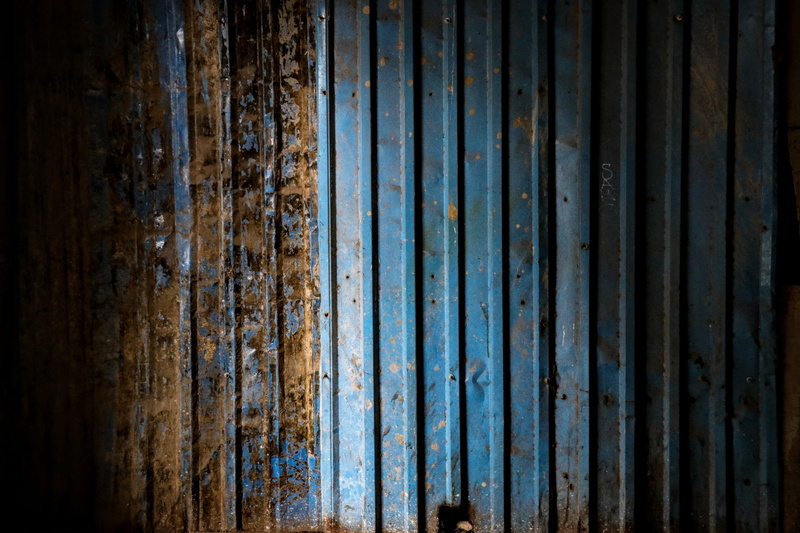 teal, transportation, road, iron, evening dress, backgrounds, abandoned, sheet metal, urban, deterioration, window, fashion, corrugated iron, no people