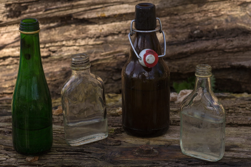transparent, wood - Material, jar, in the, glass - Material, wooden board, Wooden, day, indoors, close-up, bottle, lighting, refreshment, 4K, no People