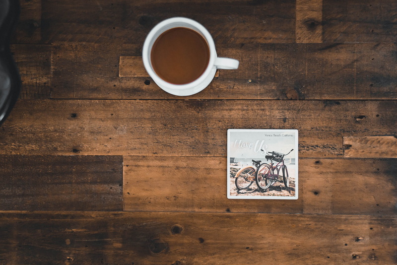 cup, still life, relaxation, board, freshness, indoors, drink, dark, bikes, from above, two, desk, crockery, table, photo, vintage, cafe, wood, no people