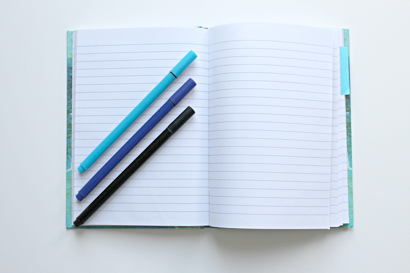 blank, white background, copy space, 4K, study, booklet, school, empty, spiral, open, enter, high angle view, document, education, memo, poet, write, page