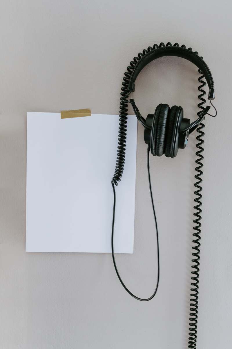 cable, still life, hanging, hear, music, paper, no people, telephone receiver, electronics, blank, metal, phone cord, retro styled, plug, wall - building feature
