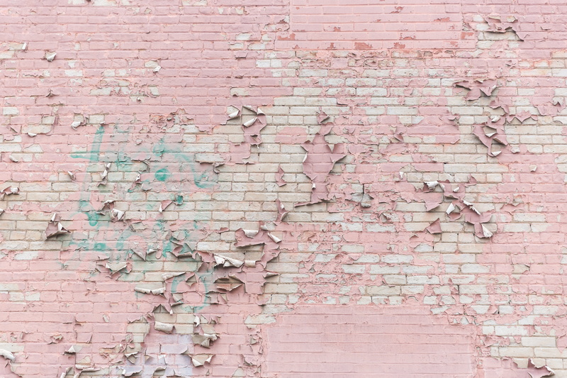 backgrounds, paint, texture, photo, decline, weathered, close-up, built structure, brick, peeling, Pink, Urban Life, 4K, no people, pattern, brick wall