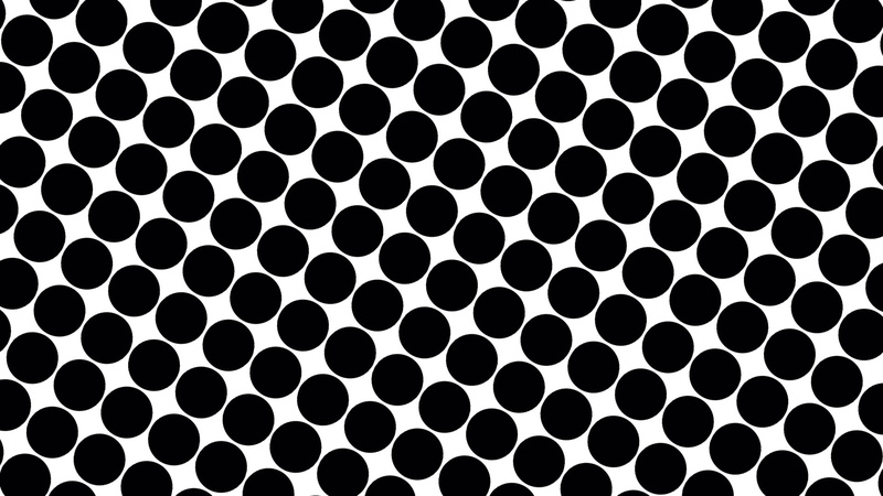indoors, 1080P, textured, shape, design, repetition, day, in a row, close-up, geometric shape, metal, circle, black color, polka dots, no people, pattern
