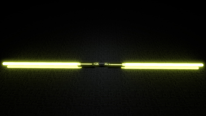 Blender, 1080P, Star Wars, Temple Guards, lightsaber, yellow