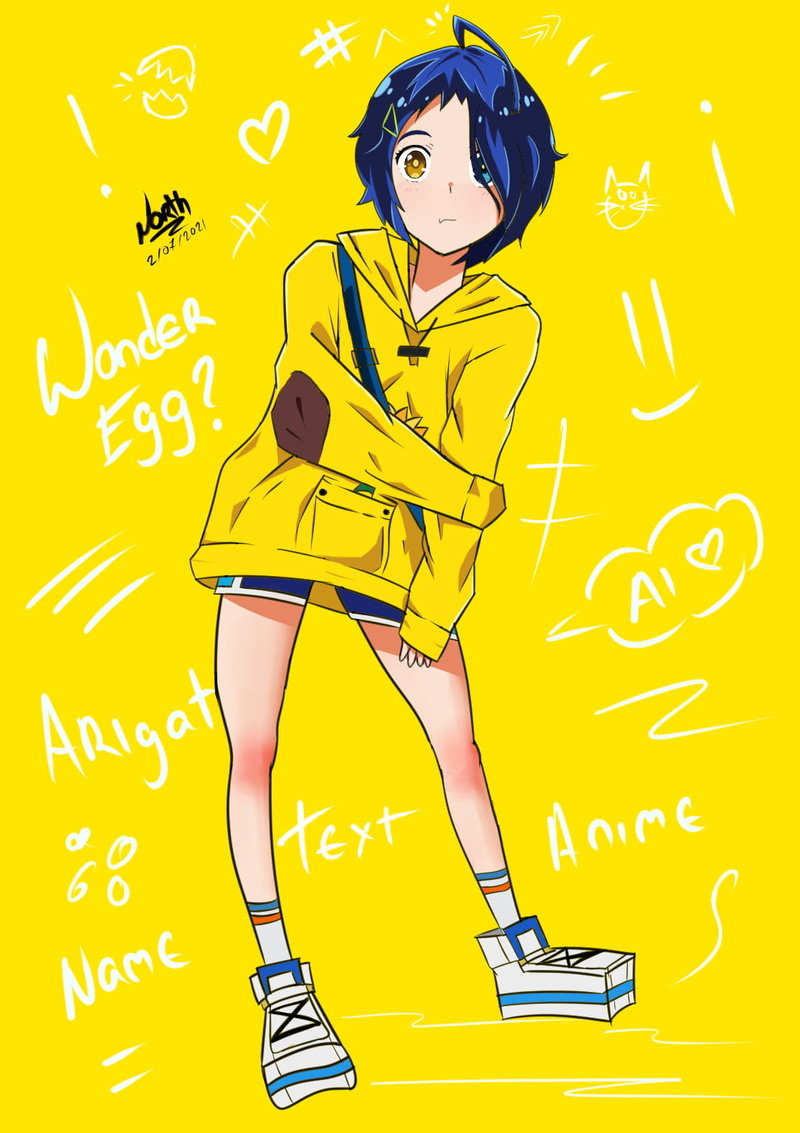 Ai Ooto, anime girls, anime, artwork, 720P, wonder egg priority