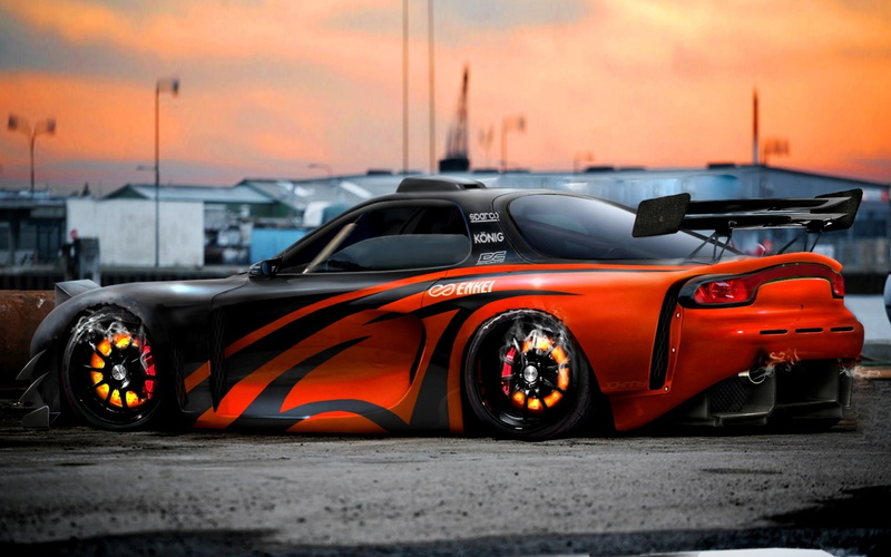 rx7, mazda, tuning, 1080P