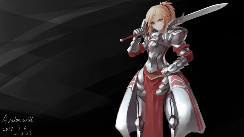 Saber of Red (Fate/Apocrypha), 1080P, Fate/Apocrypha, Fate Series, Mordred (Fate/Apocrypha)