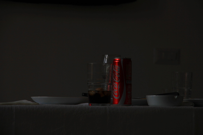 gravel, furniture, tin, drink, red, mug, highway, freshness, no people, tire, cup, coke, food and drink, glass, dirt road, household equipment, still life