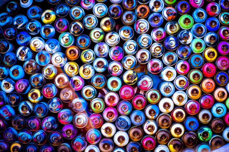 high angle view, thread, no people, colorful, full frame, blue, choice, collection, side by side, 2K, large group of objects, spray paints, still life