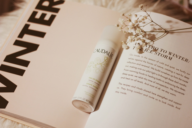 healthcare and medicine, selective focus, script, cosmetic, focus on foreground, can, blogger, shampoo, caudalie, indoors, handwriting, bottle, text, spray
